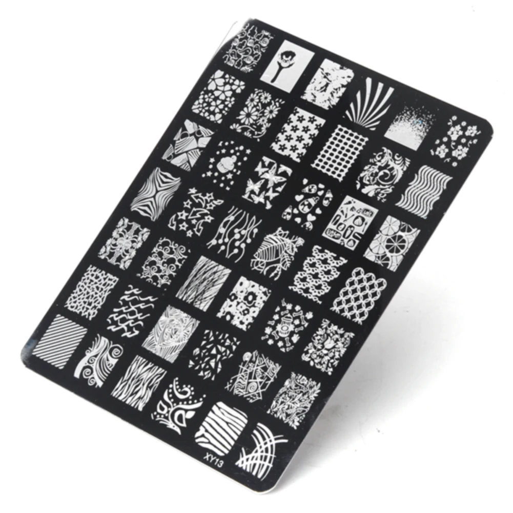 1 шт. шаблон для штамповки ногтей с дизайнерскими кружевными цветочками шаблоны