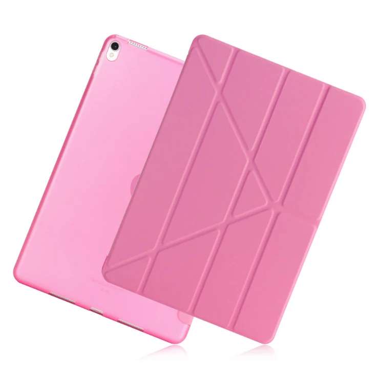Pink YH P10.5 BX T Официальный чехол для Apple, ipad Air Pro, 10,5 дюймов( ·): A1701'A1709, чехол из искусственной кожи+ мягкий умный чехол из ТПУ с функцией автоматического сна - Цвет: Pink YH P10.5 BX T