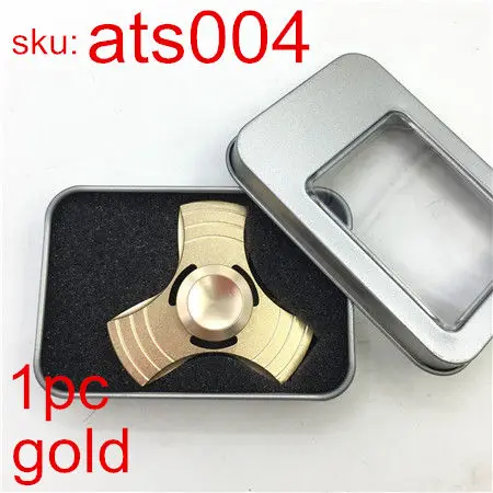 1 pc metal gold 1 шт. цветной металлический Спиннер треугольный Спиннер для облегчения аутизма фокус тревога Tri-spinner Edc детский топ Спиннер игрушки Gyros - Цвет: 1 pc metal gold