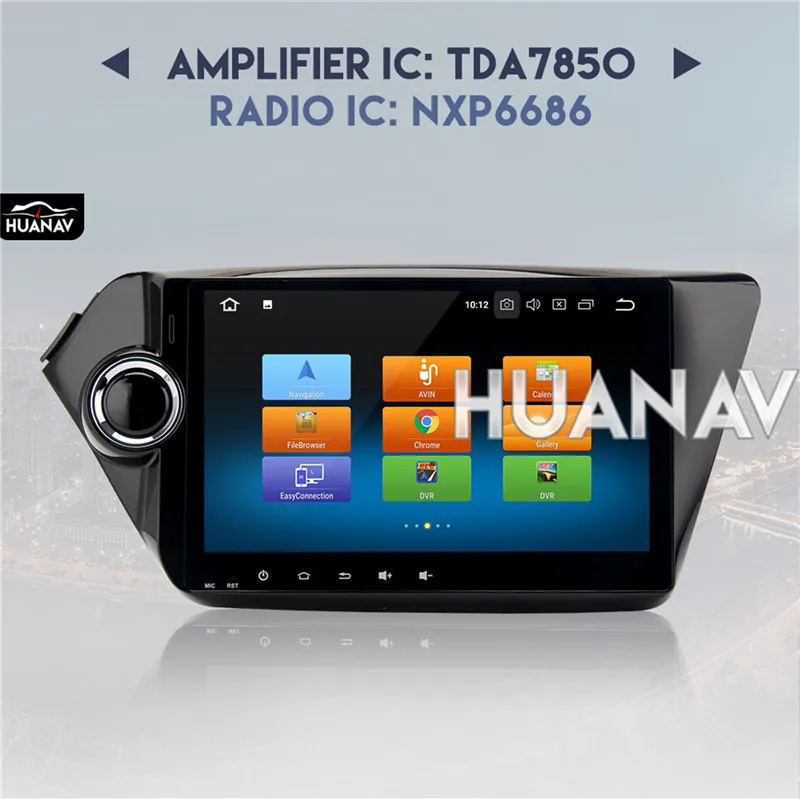 Автомобильный мультимедийный плеер с GPS-навигацией для Kia K2 Rio Android 8 0/Android 7 1 без