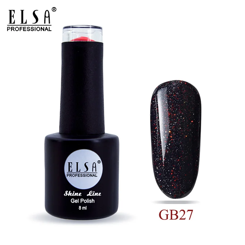 GB27 Elsa 8 мл Гель-лак для ногтей для маникюра полуперманентный Vernis верхнее покрытие УФ светодиодный Гель-лак впитывающийся художественный Гель-лак для ногтей - Цвет: GB27