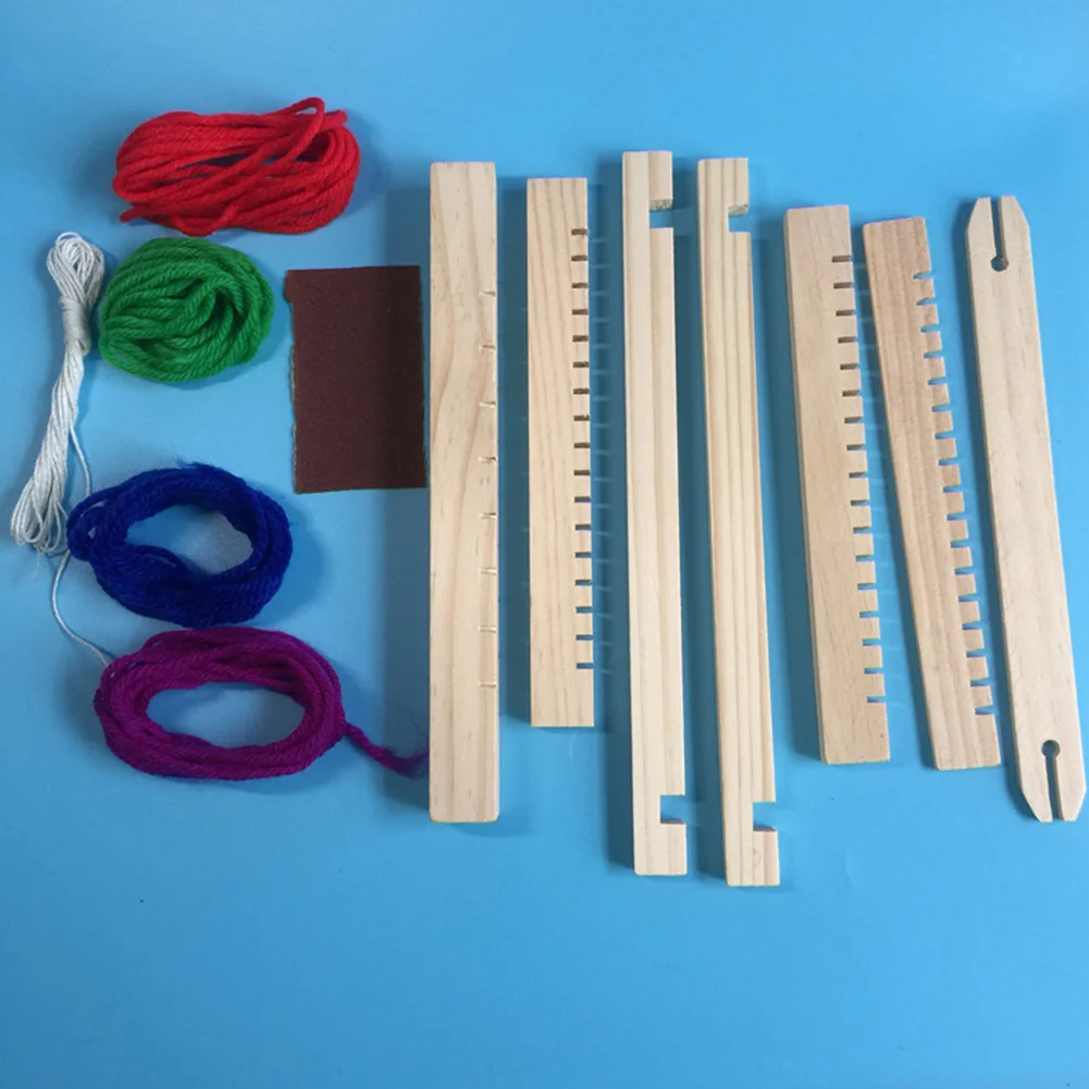 Дети DIY eaducatial ручная вязаная игрушка ткацкая машина Деревянный Мини с
