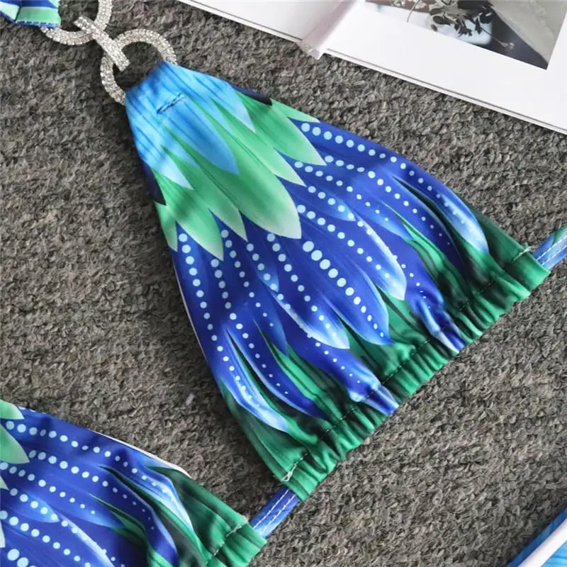Print sexy extreme bikini micro Push up brazilian separate female swimsuit Summer swimwear women bathing suit new