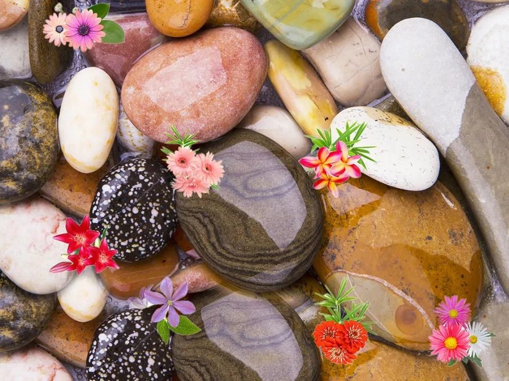 3D обои для украшения стен цветы пол из булыжника гостиной ПВХ напольные |