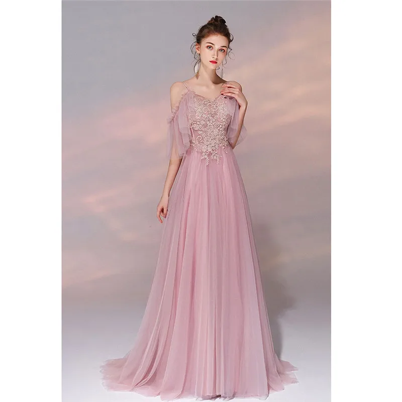 Pink Кружева Вечернее Платье С Коротким Рукавом It's YiiYa, Ruched Халат де Вечер, Элегантные Блестки Цветочные, Плюс Размер,Женщины Вечернее Платье, E503,Лето - Цвет: Pink