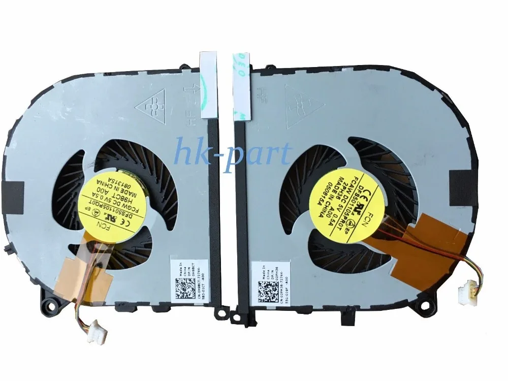 Новый для Dell XPS15 9530 M3800 серии Процессор + GPU охлаждения близнецов поклонников 02PH36