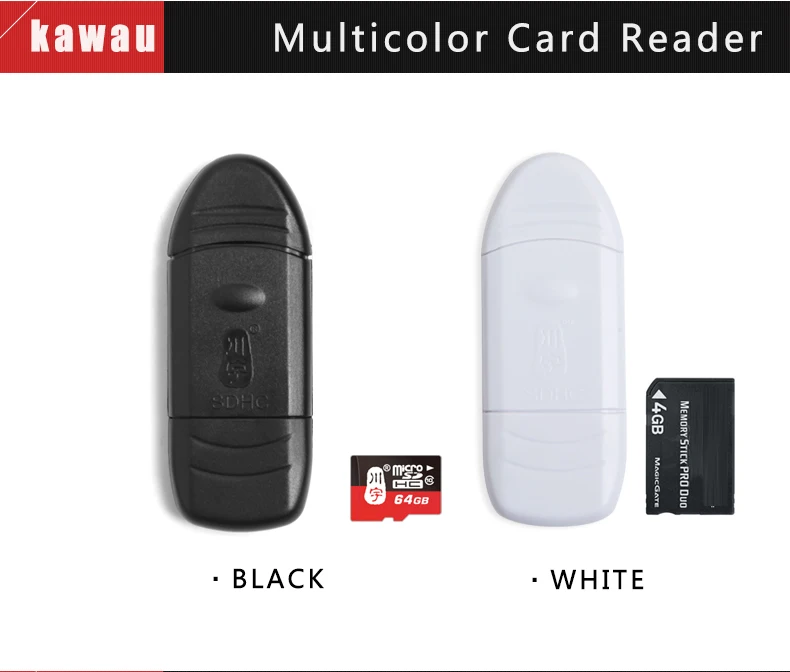 Kawau USB 2,0 Мини Портативный считыватель карт для компьютера карты памяти SD MMC один слот для карт Поддержка до 64 Гб один считыватель карт