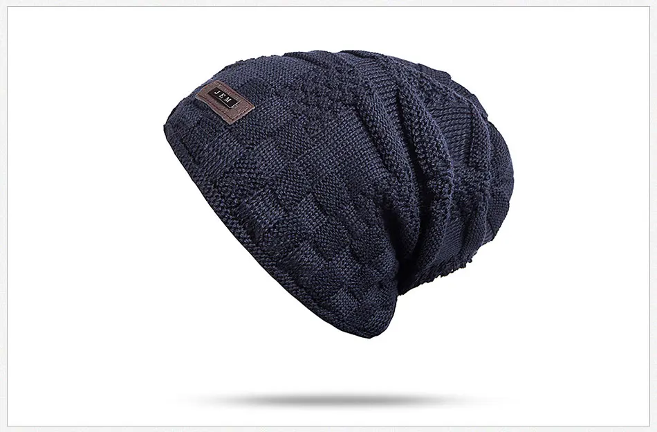 Зимняя хлопковая шапка GROUP JUMP для мужчин и женщин, зимние шапки Skullies Beanies, вязаные хлопковые плотные шапки, одноцветные шапки-унисекс