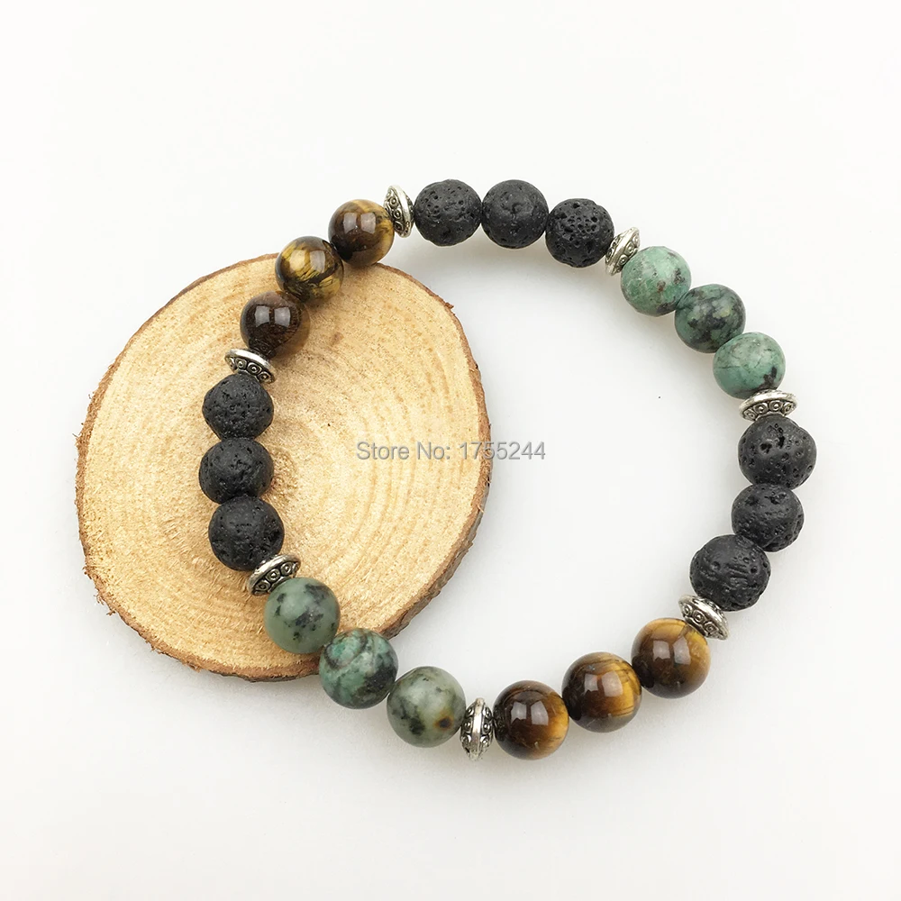 SN1220 высокое качество Лава мужской браслет Африканский Tuqurise Tiger Eye винтажный