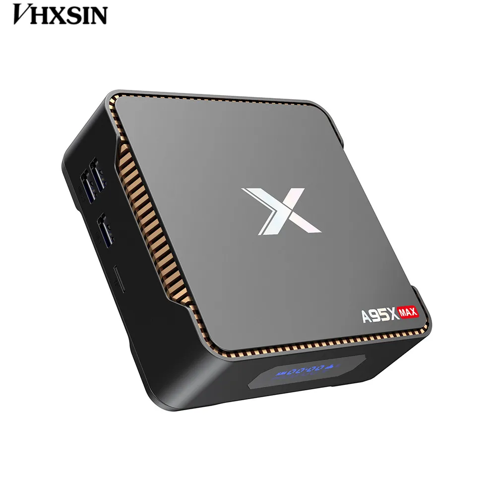 VHXSIN 2 шт./лот A95X MAX новейший Full HD 4Ks905 X2 4 ГБ ОЗУ 64 Гб ПЗУ ТВ приставка android 8. 0 4k