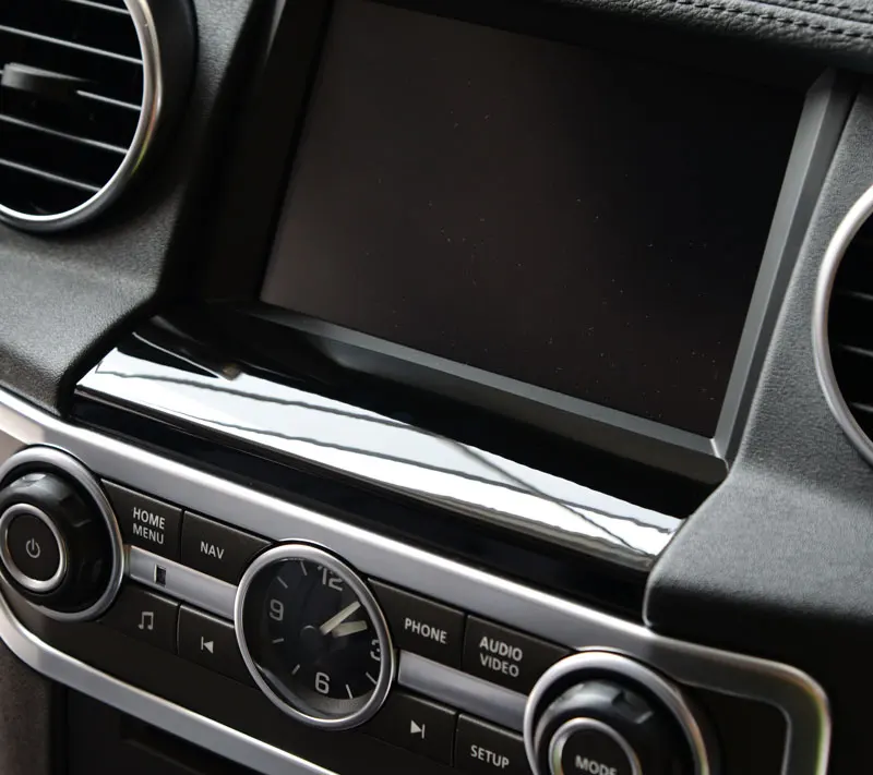 

For Land rover Discovery 4 Car-Styling ABS Chrome GPS Screen Below Panel Cover Trim Stickers Accessories