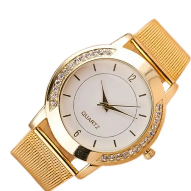 LinTimes для женщин Роскошные Аналоговые Кварцевые горный хрусталь браслет часы