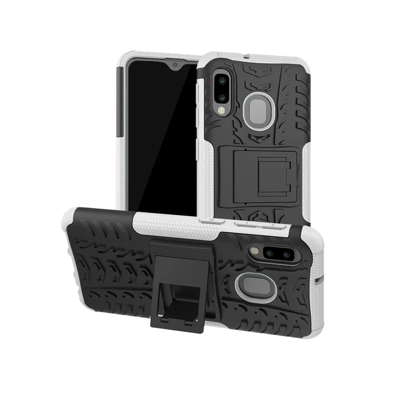 white Для samsung Galaxy A20E чехол Hybrid Броня силикон чехол бампер для A10E в 20E A202 A202F SM-A202F A20 A30 A50 A70 S Coque - Цвет: white