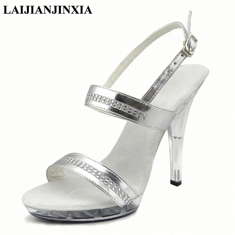 

LAIJIANJINXIA Sexy New Women 13cm Thin High Heels Platform Sandals Night Club Party Wedding Dress Dancing Shoes Pole Dance Shoes