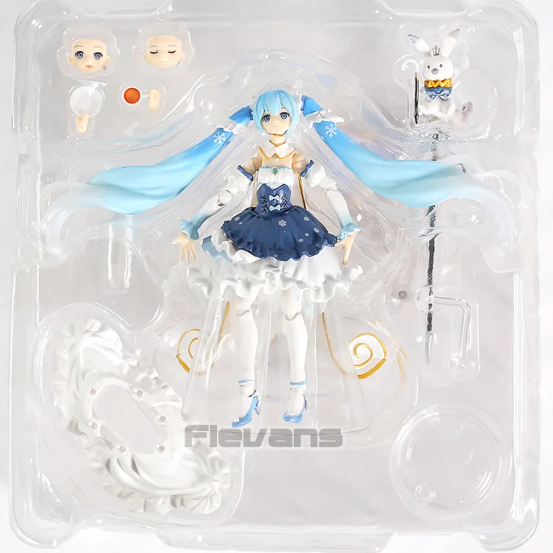 Снежная Мику Figma EX-054 Хацунэ Мику принцесса вер. ПВХ фигурка Вокалоид Коллекционная модель игрушки