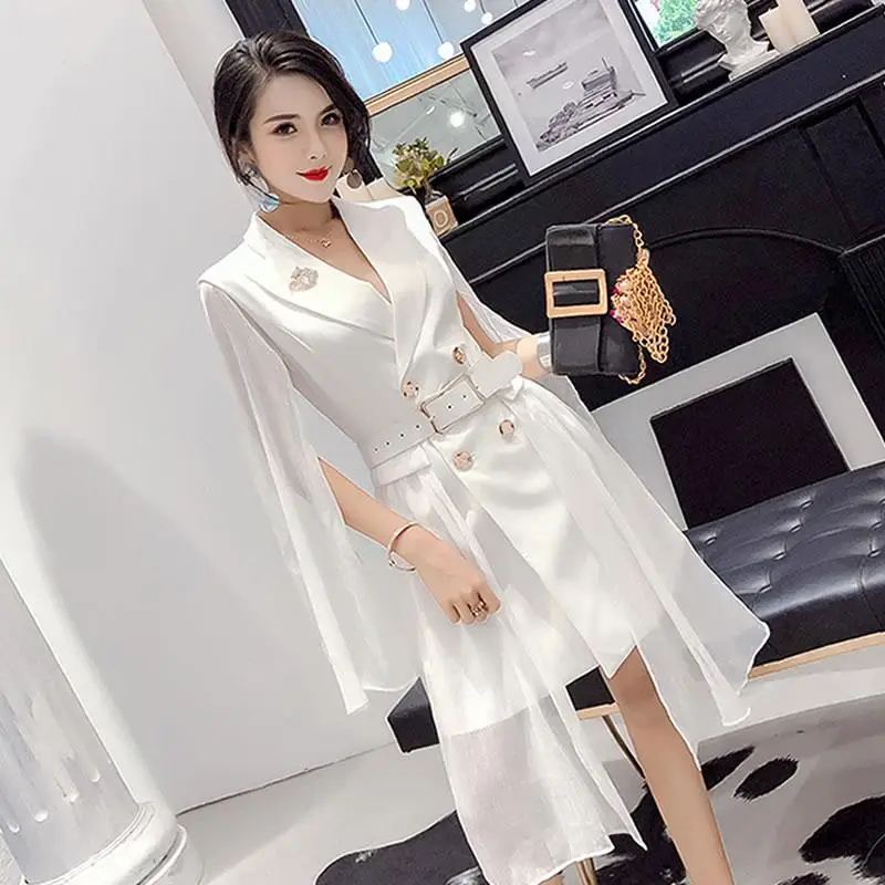 GETSPRING женское платье с вырезами из шифона в стиле пэчворк нестандартный костюм