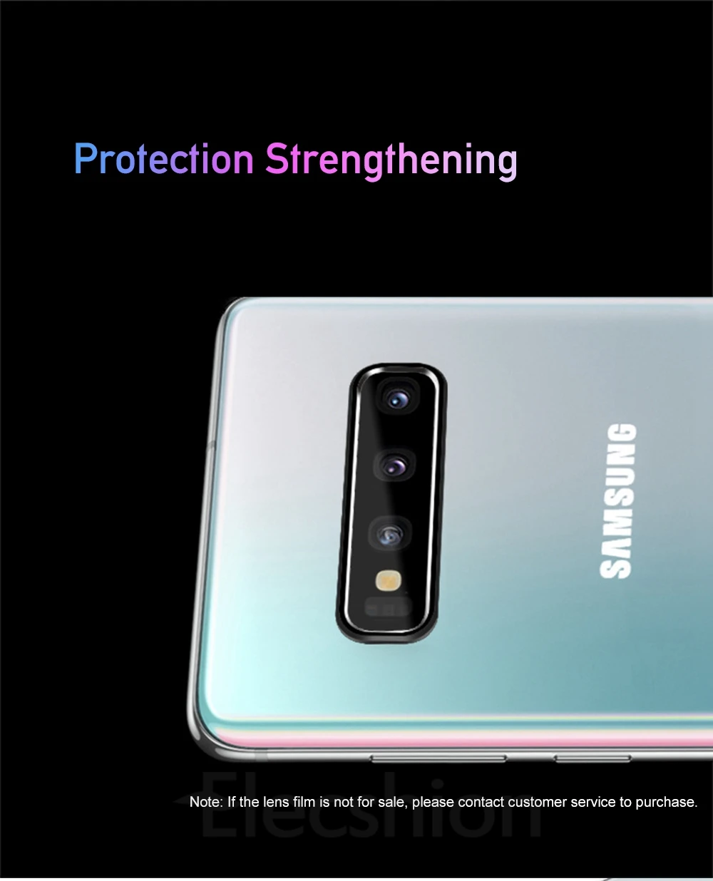 For Samsung S10 Protective Film Tempered Glass For Samsung S10 Plus Protector Phone Camera Lens Back Cover Aluminum Metal Ring