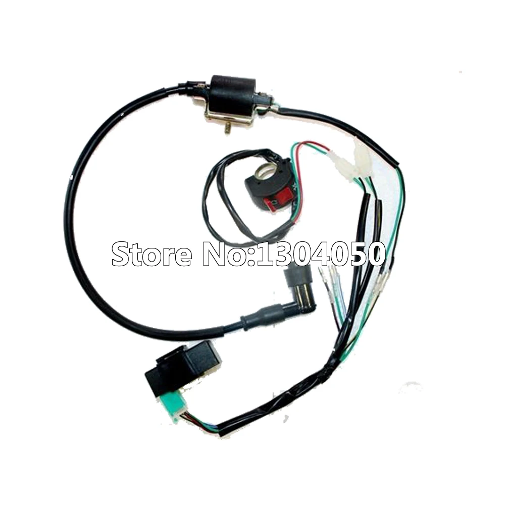 Полный откидной старт двигателя Жгут проводов ткацкий станок 50cc 125cc 140cc PITPRO