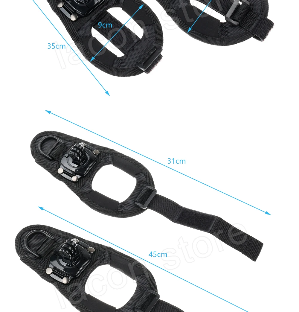 360 Degrees Wrist Band Arm Strap Belt Tripod Mount for GoPro Hero 8 7 6 5 4 Camera Fist Adapter Band Case for Go Pro Accessories