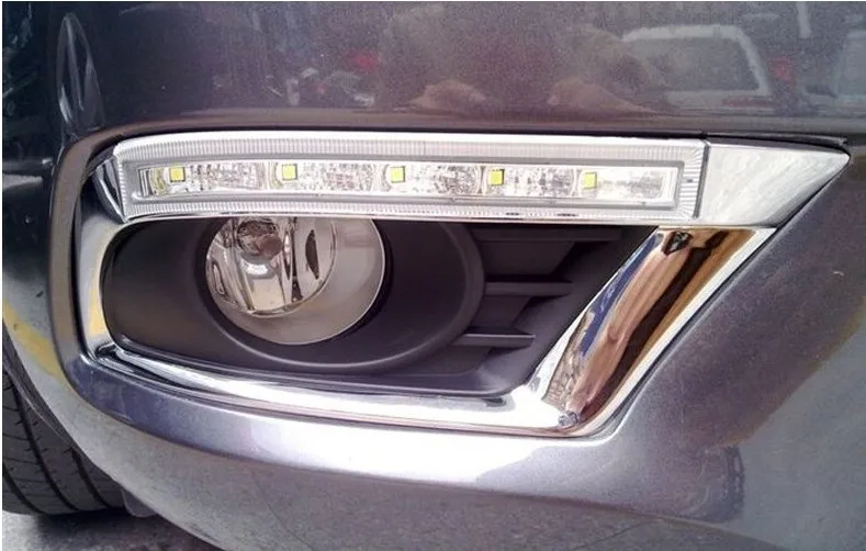 12 В 6000 К светодиодный DRL Дневной ходовой светильник чехол для Toyota Camry 2009-2011 противотуманная фара рамка противотуманный светильник для автомобиля