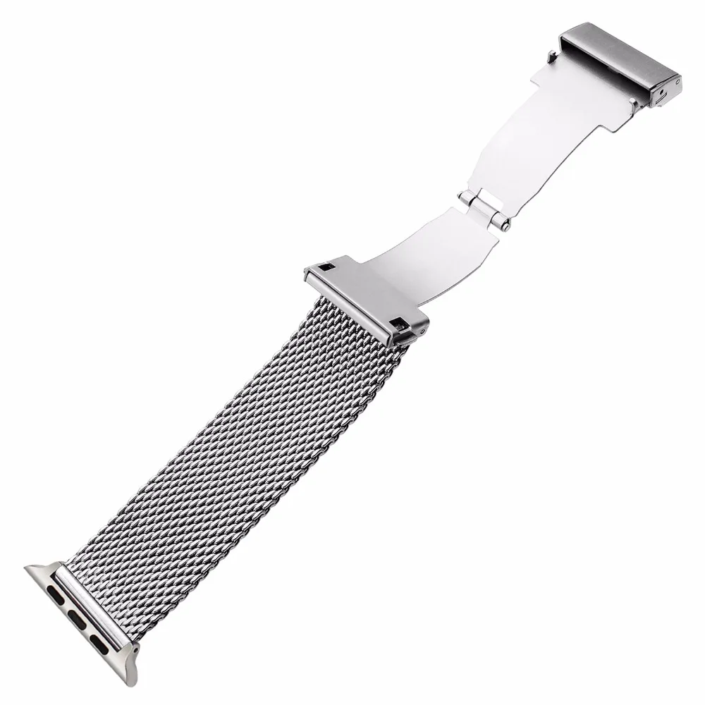 Ремешок Миланская петля для iWatch Apple Watch SE 38 мм 40 42 44 Series 6 5 4 3 2 1 из нержавеющей стали