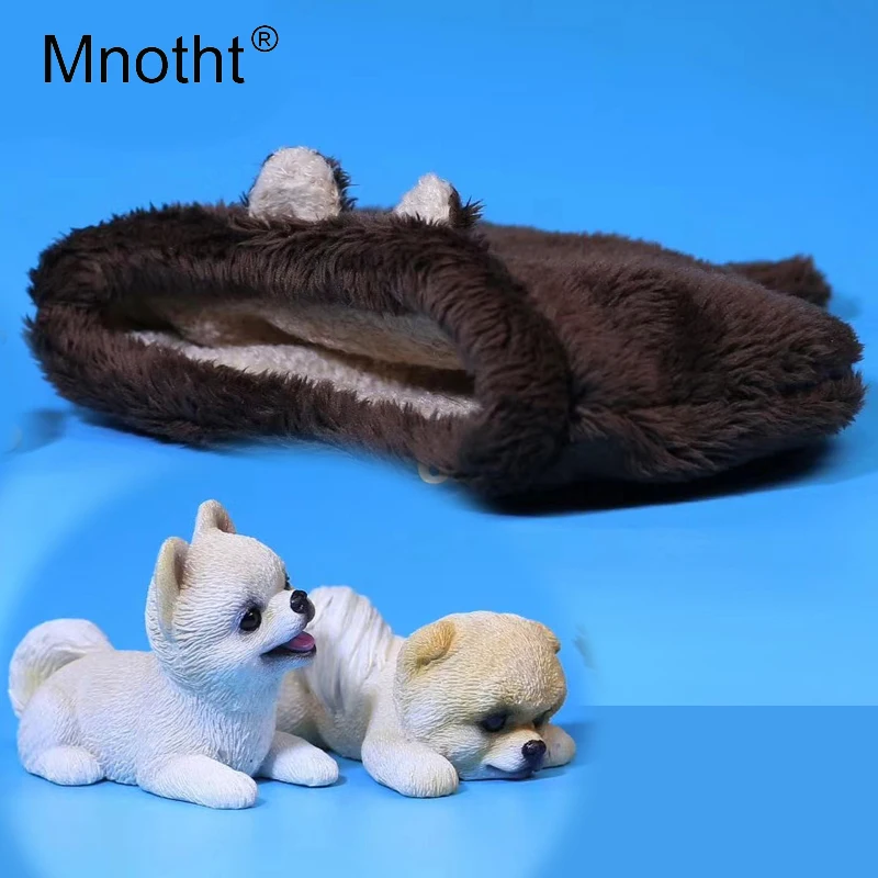 Mnotht 1 пара померанских моделей 1/6 весы животные собачьи игрушки модели для 12