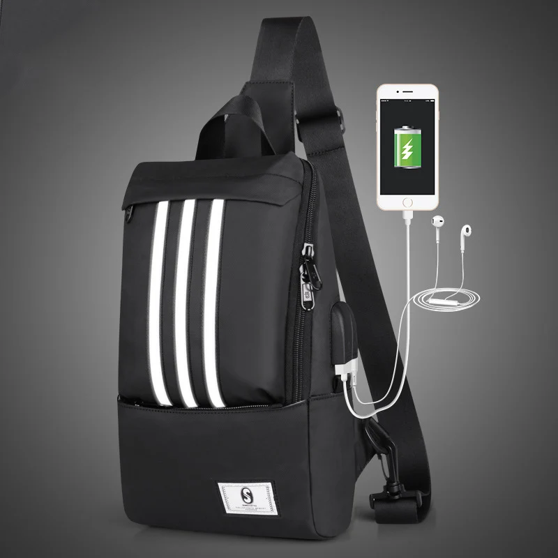 [Прямая доставка] Горячая Instagram Модные мужские нагрудные сумки Черные пакеты со