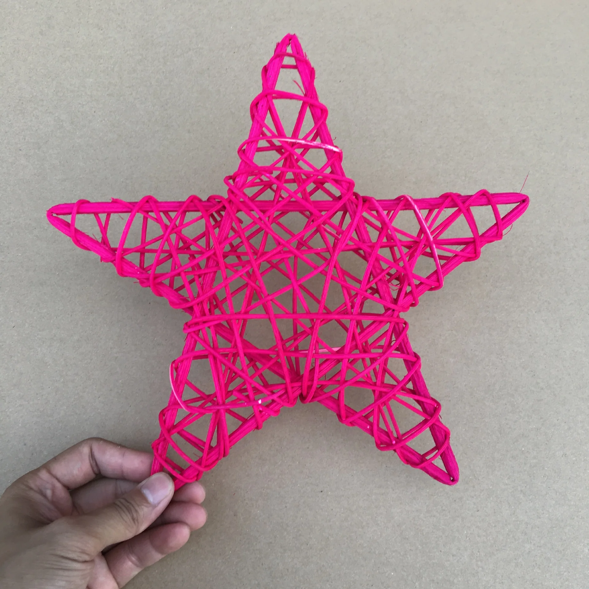1pcs Multiple Color Wicker Rattan Star Decorative Natural Spheres Craft DIY, Wedding Decoration, Christmas Tree, House Ornaments