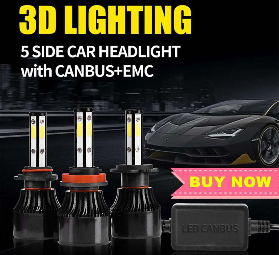 Inlong Mini Canbus без ошибок H7 H4 светодиодные Автомобильные фары 12 В 12000LM 6000 K фары H1 9005 HB3 9006 HB4 H8 H11 светодиодные лампы Противотуманные фары