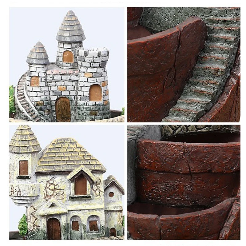 Миниатюрная садовая башня каменное здание вилла коттедж милый потертый шик