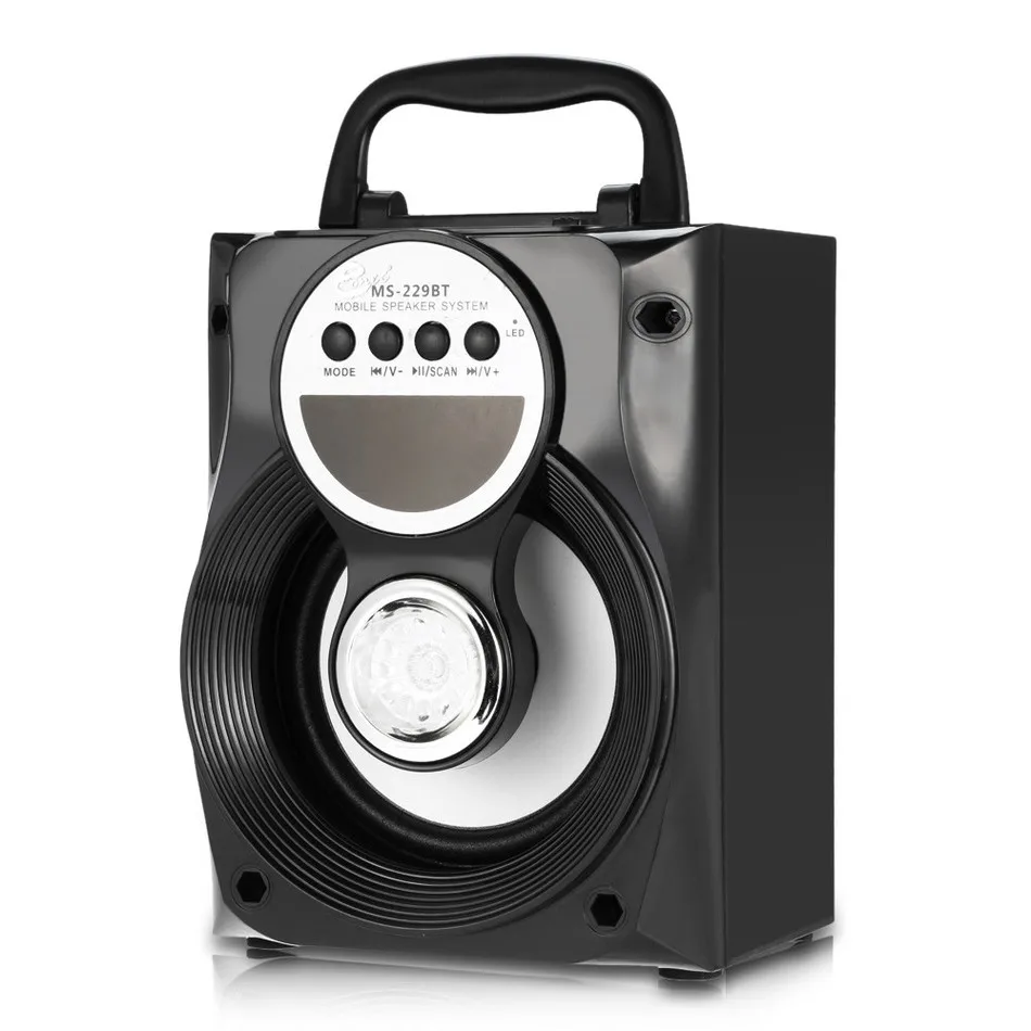 Original Loudspeaker Redmaine MS 229BT MS- Portable Bluetooth Speaker Bass LED Backlight FM AUX Input | Электроника