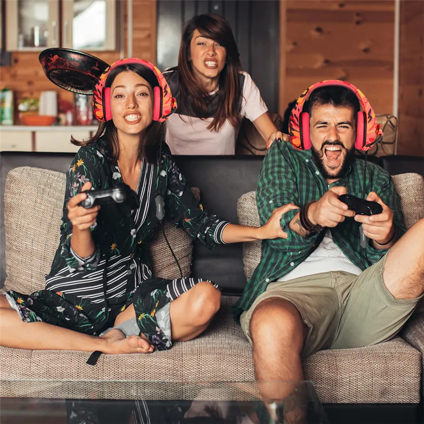 ONIKUMA K1 игровая гарнитура PS4 шлем над ухом Стерео наушники с гарнитурой с микрофоном для Xbox One ПК ноутбук планшет смартфон