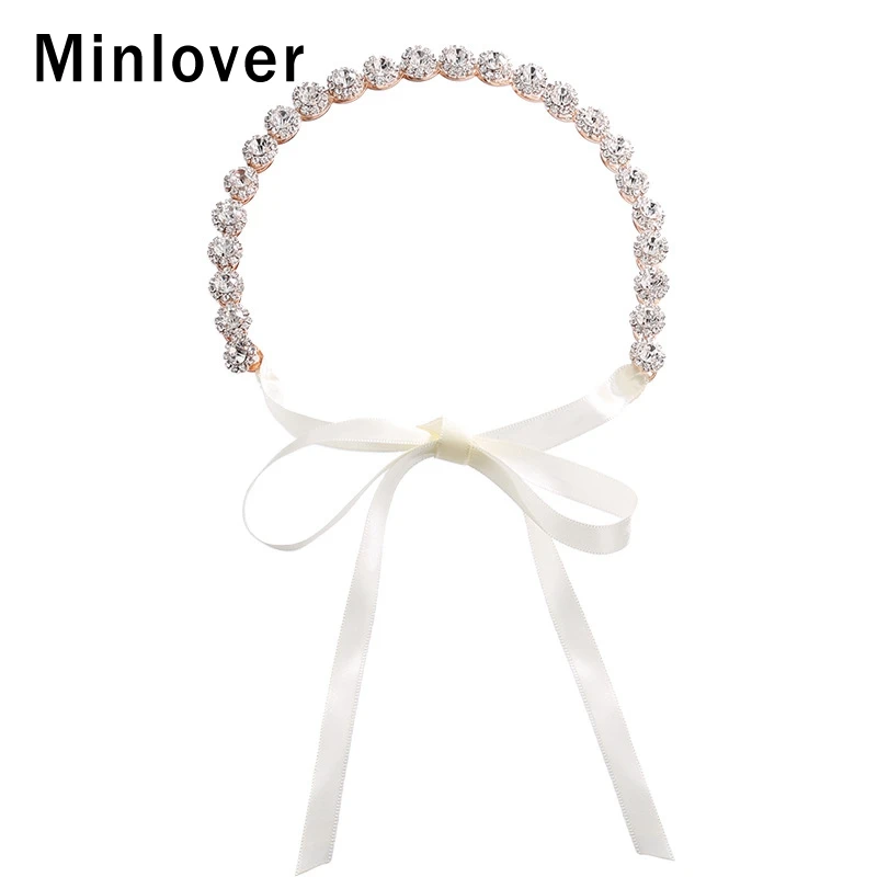 Женская повязка на голову Minlover украшенная кристаллами для свадьбы украшения