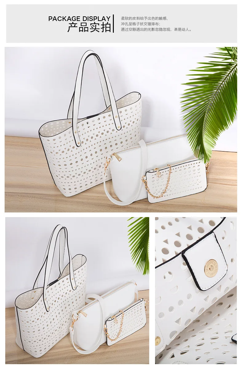 WxfbBaby New fashion composite bag women 3 set of handbags designer kids girls crossbody bags hollow out shoulder Bags | Багаж и сумки
