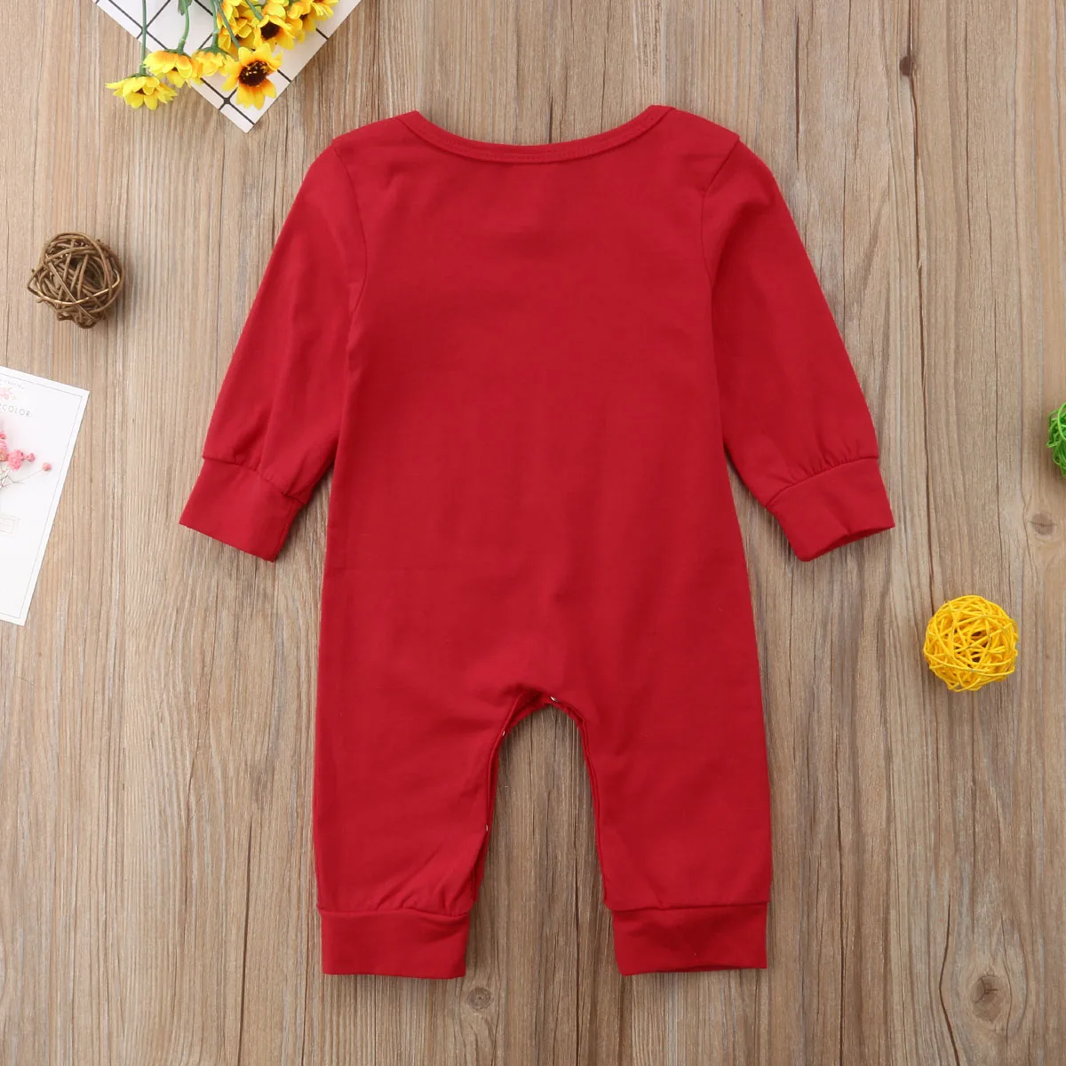 

Newborn Kid Baby Boys Girls Clothing Romper Long Sleeve Cotton Letter Jumpsuit Outfits Clothes XMAS Baby Boys 0-24M