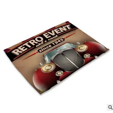 Коврик из Ткани в стиле ретро для украшения стола, кухонный коврик, индивидуальное оформление, H207 - Цвет: 10