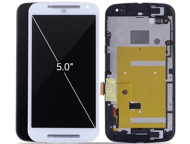 ЖК дисплей для MOTOROLA MOTO G2 сенсорный экран с рамкой сменный Moto G + 1 XT1063 XT1069 XT1068