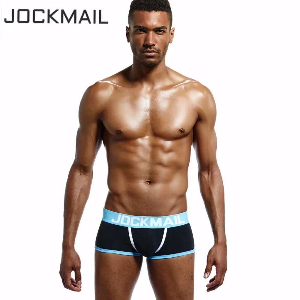 Бренд JOCKMAIL, мужское нижнее белье, боксеры, открытая спина, сексуальные мужские трусы, хлопок, мужские боксеры, открытая спина, ягодицы, cuecas, гей, нижнее белье