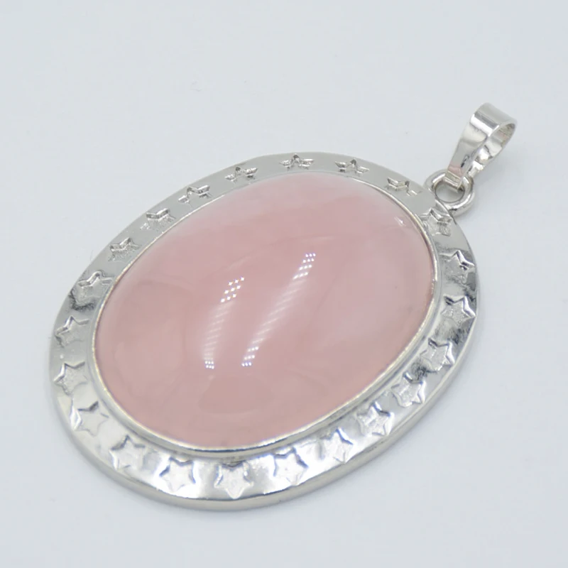 Женский кулон с серебряным покрытием Овальный натуральный камень тигровый глаз
