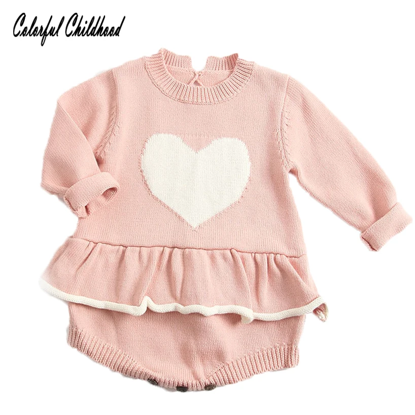 

Cute heart embroidery long sleeve baby girls jumpsuit infant newborn romper baby boy/girls overalls children outfits