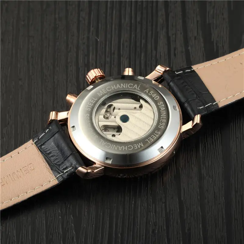 JARAGAR Топ Роскошные мужские часы Tourbillon мужской римские цифры автоматические