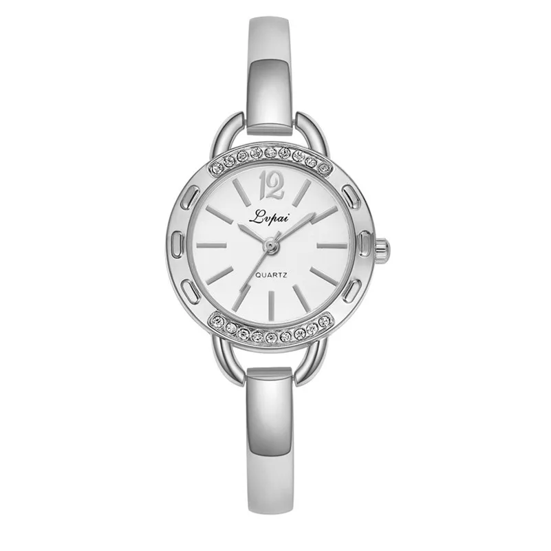Простые Модные женские кварцевые часы повседневные с кристаллами и браслетом