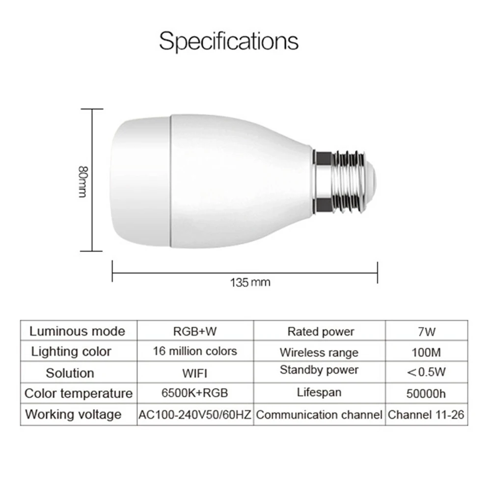 E27 Alexa голос Smart лампочка Led мобильный телефон WiFi удаленного Управление энергосбережения лампочка с затемнением свет умный дом homekit Google