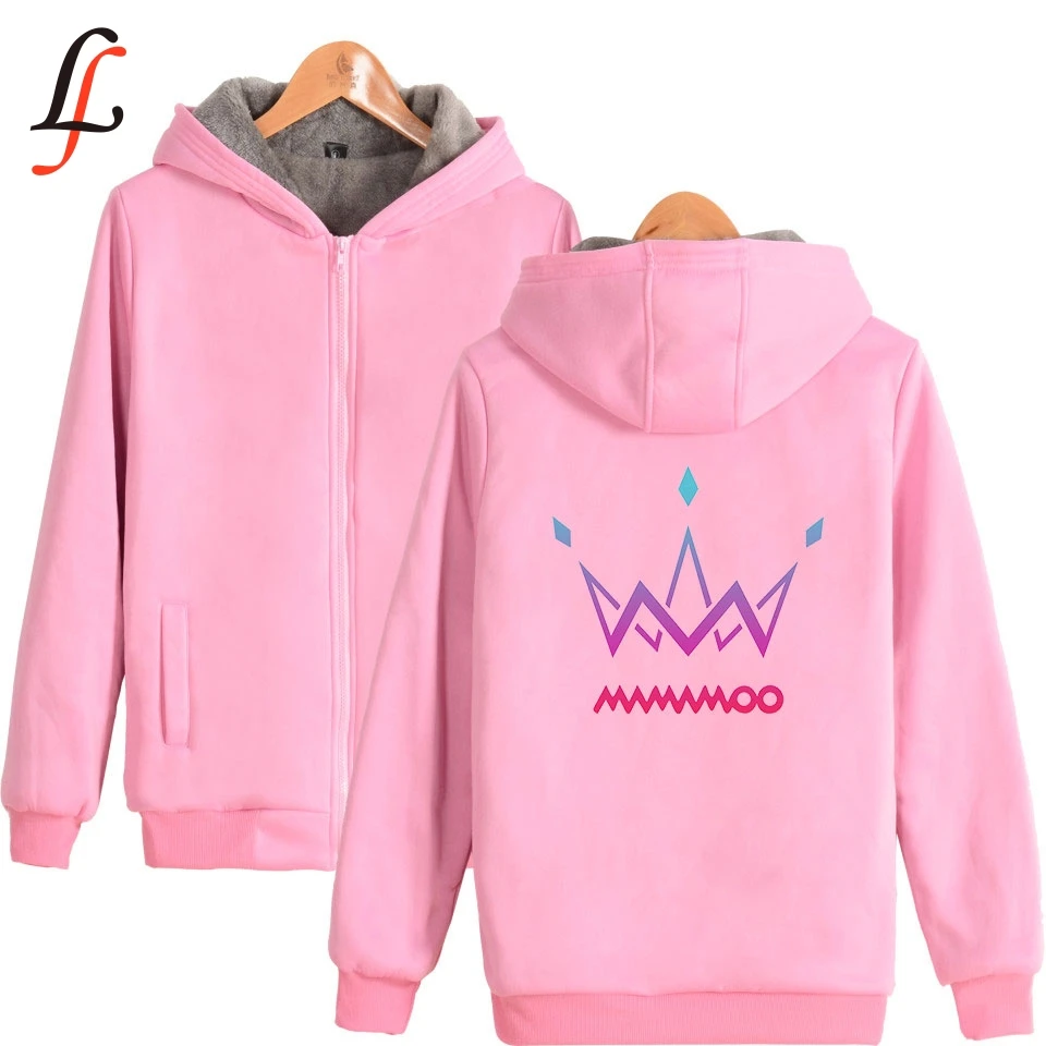 MAMAMOO Harajuku/толстовка с принтом очень теплая зимняя куртка на молнии уличная одежда