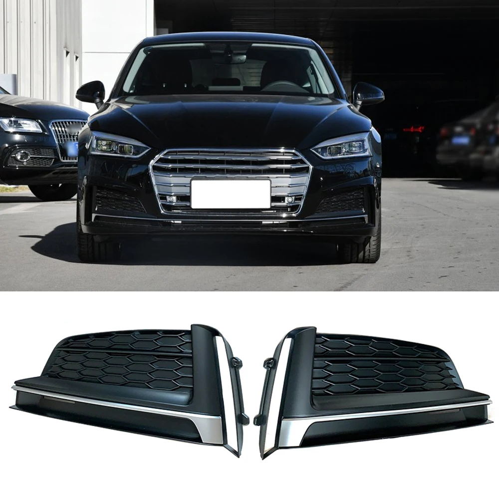 Для A5 sport S5 Черная передняя противотуманная фара крышка гриль Накладка для Audi Sline