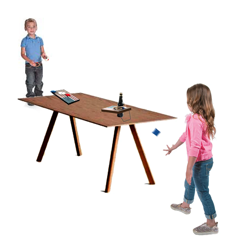Mealivos США настольный мини Cornhole игра 2 в 1 сумка & одевание колец шт./компл.|Другие