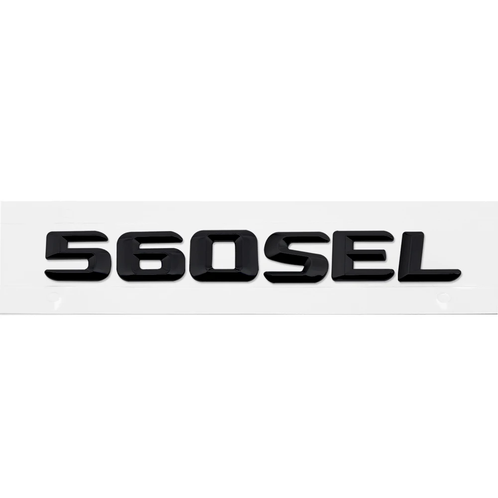 Metal Numbers Styling Badge Vehicle Tail Sticker Emblem Accessories For BENZ 300SEL 500SEL 560SEL 600SEL W211 W210 W203 W204 AMG |