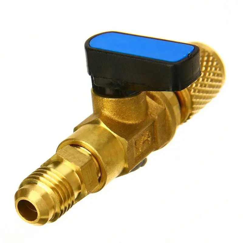 

Refrigerant Adapter AC Charging Hoses Brass Straight Ball Valves HVAC Tools Straight Ball Valve