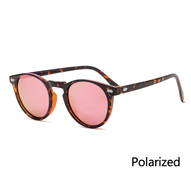 P7 Leopard Pink Новинка, поляризованные солнцезащитные очки для мужчин и женщин, модные круглые линзы TR90, оправа, брендовые дизайнерские солнцезащитные очки для вождения, UV400 - Цвет линз: P7 Leopard Pink