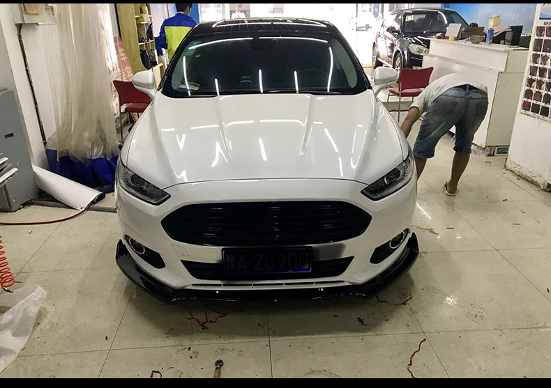 Автомобильный Стайлинг для Ford Mondeo Fusion 2013- передний бампер Нижняя решетка защитная пластина для губ Наклейка декоративная полоска